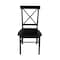 International Concepts Set of 2 X-Back Chairs with Solid Wood Seats, Black Seat, Wood Back, 36.9 W 22.2 in L 22.2 H C46-613P - alternate 6